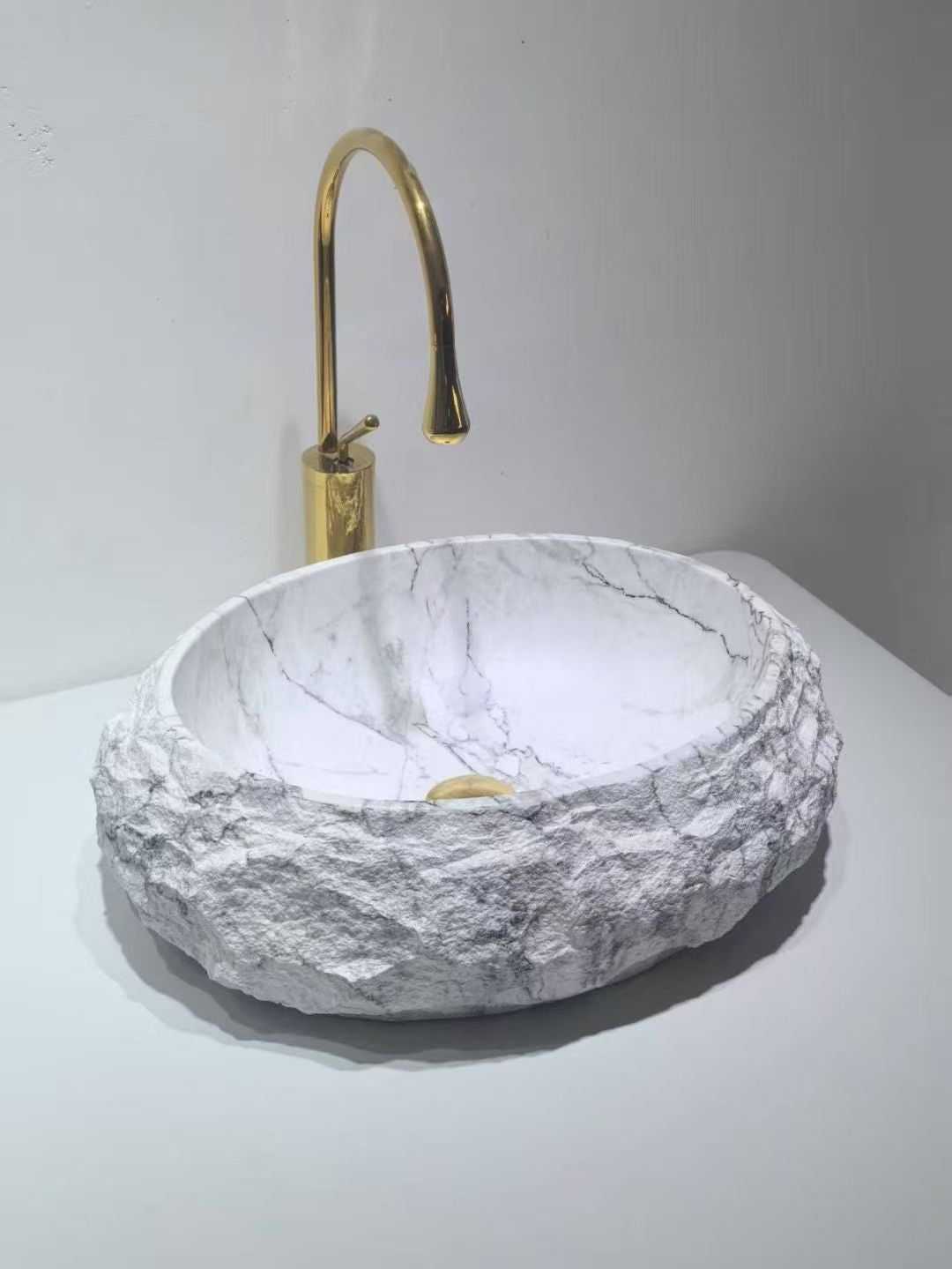 Modern Oval Artificial Stone Countertop Basin Vessel Sink